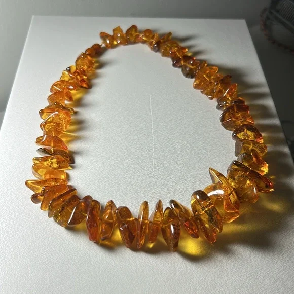 New Natural Baltic Amber Beaded Necklace and Bracelet - Picture 6 of 8